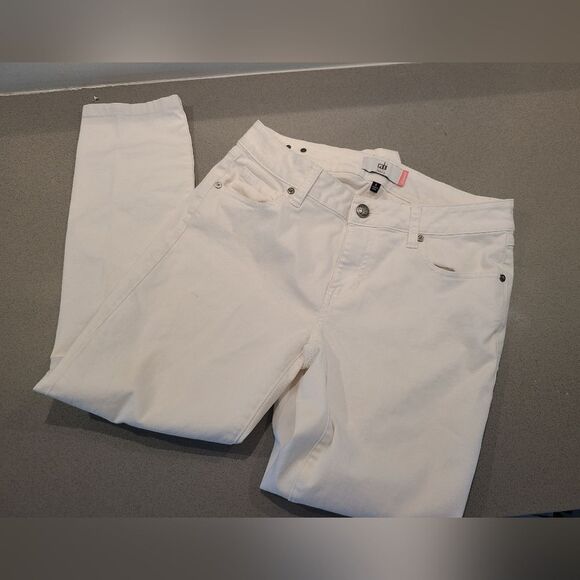 Cabi Women's White Jeans Slim - Picture 1 of 7